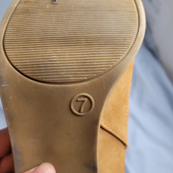 Maurice women's faux suede tan leather booties - Picture 6 of 15